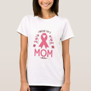 Camiseta Eu Uso Esta Fita de Câncer de Mama Mãe