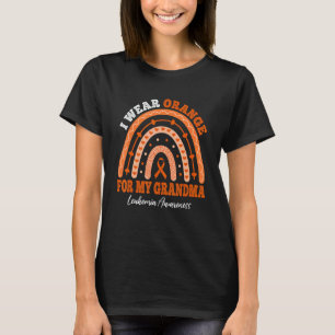 Camiseta Eu Uso Fita Laranja Para Conscientização da Leucem