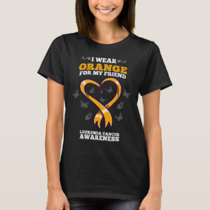 Camiseta Eu Uso Laranja Amigo Leucemia Conscientização do C