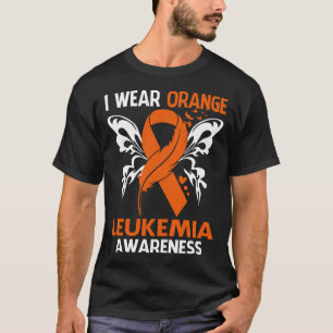 Camiseta Eu Uso Laranja Para a Conscientização da LEUCEMIA
