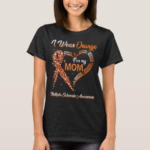 Camiseta Eu Uso Laranja Para a Esclerose Múltipla da Minha 