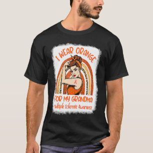 Camiseta Eu Uso Laranja Para a Esclerose Múltipla da Minha