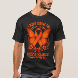 Camiseta Eu Uso Laranja Para Conscientização Da Esclerose M