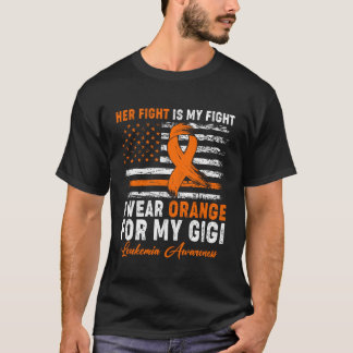 Camiseta Eu Uso Laranja Pelo Mês de Conscientização da Leuc