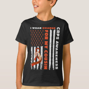 Camiseta Eu Uso Laranja Pelo Meu Primo Conscientização Crps