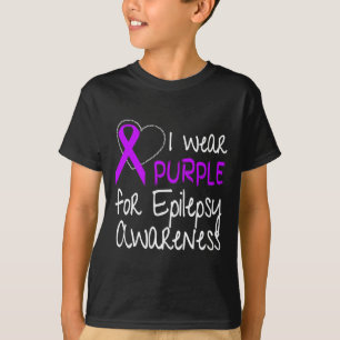 Camiseta Eu Uso Lilás Para Laço de Conscientização da Epile