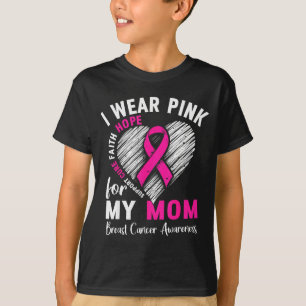 Camiseta Eu Uso Nk Para a Minha Mãe Conscientização do Cânc