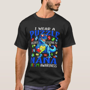 Camiseta Eu Uso Puzzle Amo Minha Nana Consciência do Autism