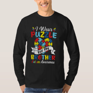 Camiseta Eu Uso Puzzle Para a Consciência do Autismo do Meu
