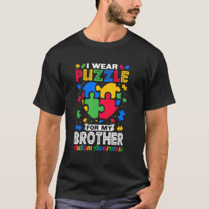 Camiseta Eu Uso Puzzle Pelo Meu Irmão Conscientização do Au