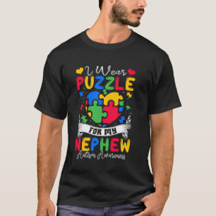 Camiseta Eu Uso Puzzle Pelo Meu Sobrinho Conscientização do