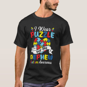 Camiseta Eu Uso Puzzle Pelo Meu Sobrinho Conscientização do