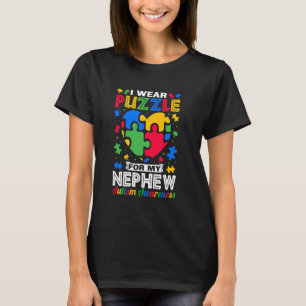 Camiseta Eu Uso Puzzle Pelo Meu Sobrinho Conscientização do