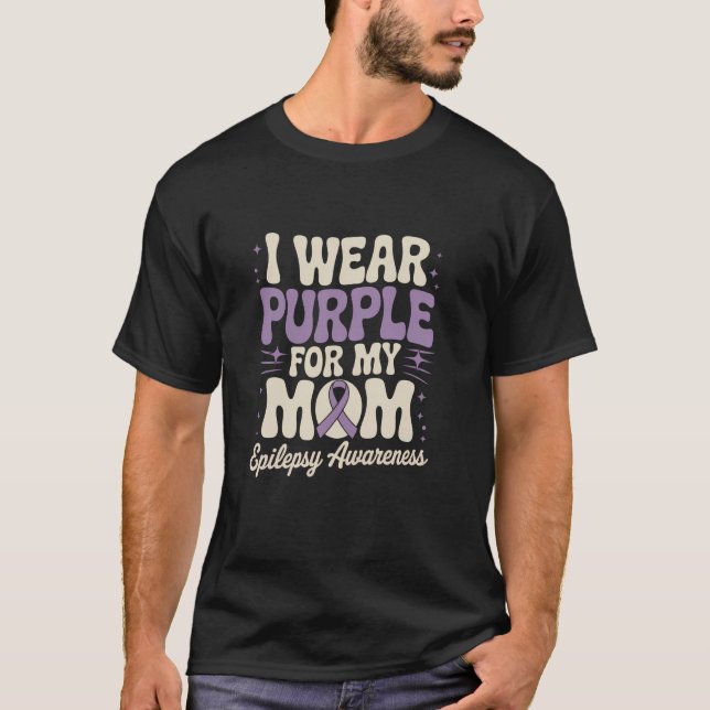 Camiseta Eu Uso Rilhete de Conscientização da Epilepsia Rox (Frente)