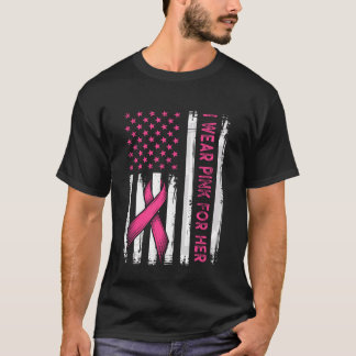 Camiseta Eu Uso Rosa para a Bandeira Dela