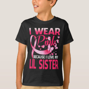 Camiseta Eu Uso Rosa Para a Minha Irmãzinha Conscientização