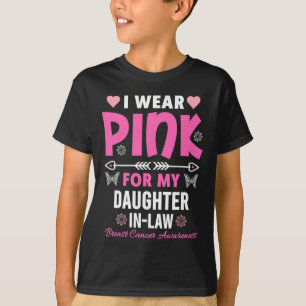 Camiseta Eu Uso Rosa Para o Câncer de Mama da Minha Nora A