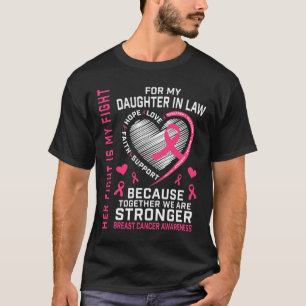 Camiseta Eu Uso Rosa Pela Câncer de Mama da Minha Nora
