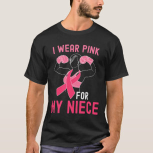 Camiseta Eu Uso Rosa pela Minha Sobrinha - Apoie o Câncer d