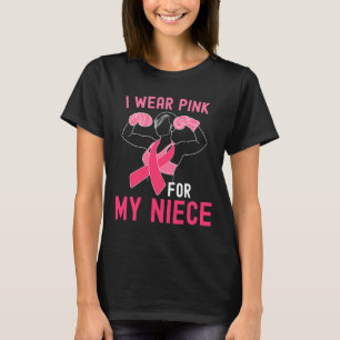 Camiseta Eu Uso Rosa pela Minha Sobrinha - Apoie o Câncer d