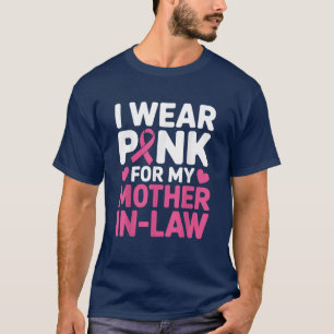 Camiseta Eu Uso Rosa Pelo Câncer de Mama da Minha Sogra
