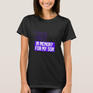 Camiseta Eu Uso Roxo Em Memória Da Consciência Do Overdose 