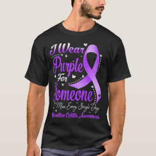 Camiseta Eu Uso Roxo Para a Conscientização da COLITE ULCER