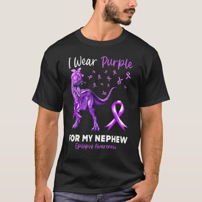 Camiseta Eu Uso Roxo Para A Conscientização Da Epilepsia Do (Frente)