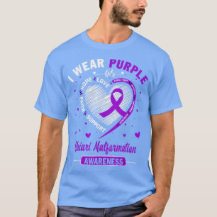 Camiseta Eu Uso Roxo Para a Conscientização da Malformação 