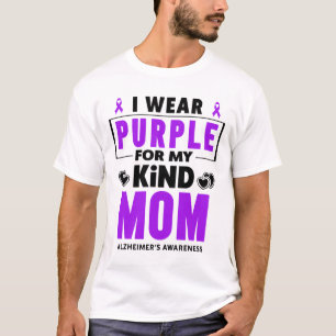 Camiseta Eu Uso Roxo Para a Conscientização da Minha Mãe He