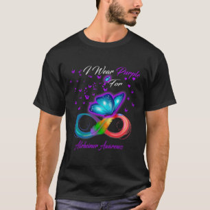 Camiseta Eu Uso Roxo Para a Conscientização do Heimerheimer