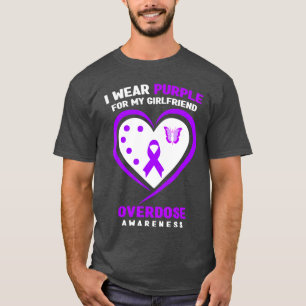 Camiseta Eu Uso Roxo Para a Conscientização do Overdose da