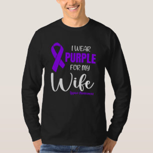 Camiseta Eu Uso Roxo Para Minha Esposa para a Conscientizaç