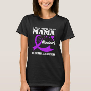 Camiseta Eu Uso Roxo Pela Conscientização do Alzheimer da M