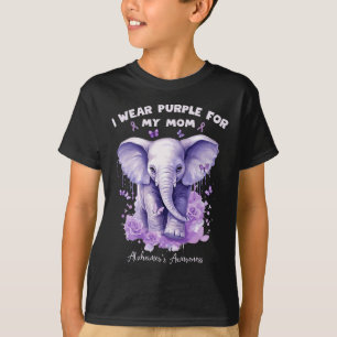 Camiseta Eu Uso Roxo Pelo Meu Elefante Mãe Heimerheimer's A