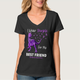Camiseta Eu Uso Roxo Pelo Meu Melhor Amigo Conscientização