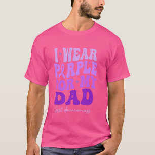 Camiseta Eu Uso Roxo Pelo Meu Pai Conscientização GIST Retr