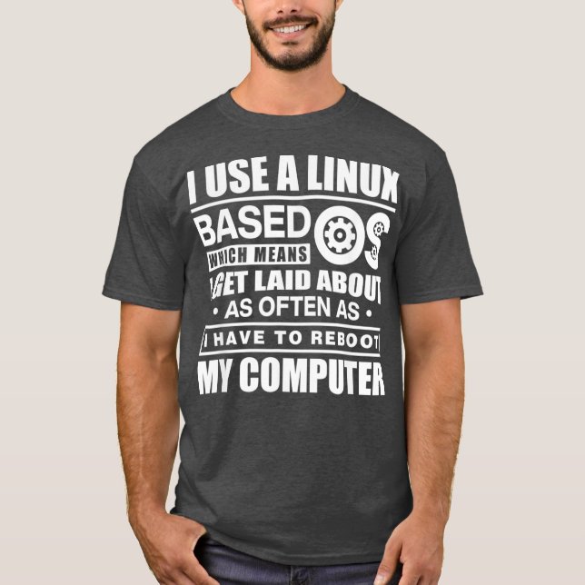Camiseta Eu Uso Um Presente Técnico Tão Engraçado Baseado E (Frente)