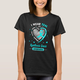 Camiseta Eu Uso Verde Azul Claro Para a Fita de Conscientiz