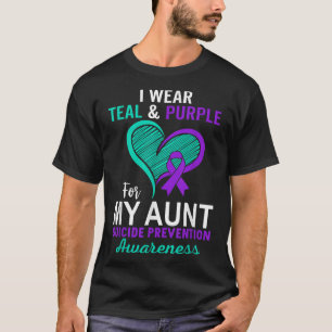 Camiseta Eu Uso Verde-azulado &amp; Roxo Em Memória Da Minh