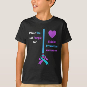 Camiseta Eu Uso Verde Azulado E Roxo Para Conscientização S
