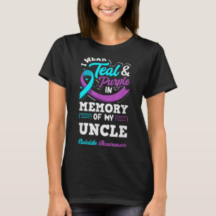 Camiseta Eu Uso Verde e Roxo Em Memória do Meu Tio