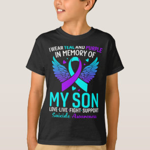 Camiseta Eu Uso Verde e Roxo Para a Prevenção do Meu Filho