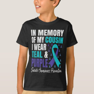 Camiseta Eu Uso Verde e Roxo Para a Prevenção do Suicídio d
