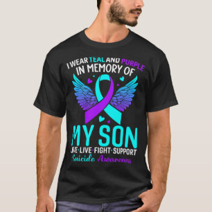 Camiseta Eu Uso Verde e Roxo Para a Prevenção Pelo Meu Filh
