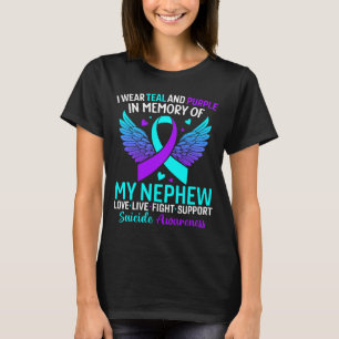 Camiseta Eu Uso Verde e Roxo Para a Prevenção Pelo Meu Sobr