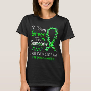 Camiseta Eu Uso Verde Para Alguém Conscientização sobre Cân
