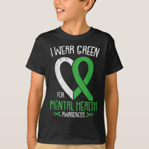 Camiseta Eu Uso Verde Para Fita de Conscientização da Saúde