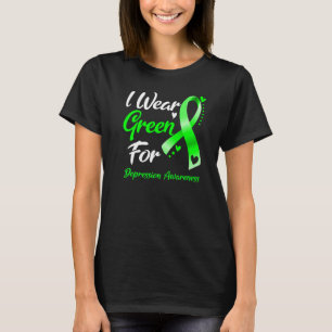 Camiseta Eu Uso Verde Para Laço de Conscientização da Depre