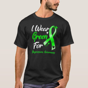Camiseta Eu Uso Verde Para Laço de Conscientização da Depre